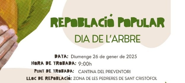 Cartel popular de repoblación del Día del Árbol.