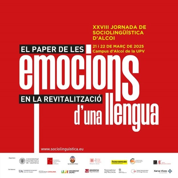 Cartel XXVIII Jornada de Sociolingüística d'Alcoi - 21 y 22 de marzo de 2025