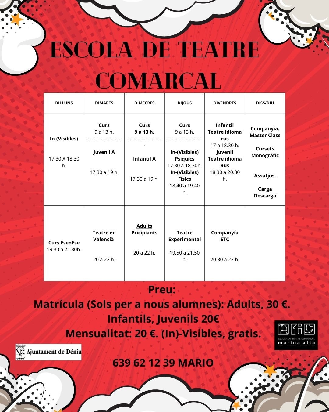 La Escuela de Teatro Comarcal de Dénia abre la matrícula para el curso 2025/2026