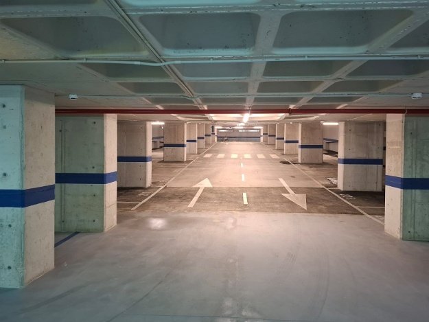 Imagen interior obras parking Rosaleda
