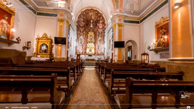 Captura de pantalla de la visita virtual a Sant Jaume i Santa Anna.