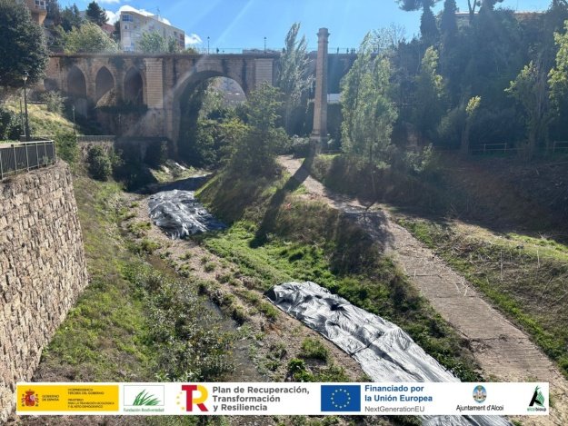 Zona del río donde se está actuando