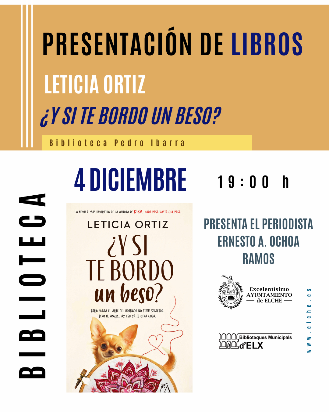 Presentación del libro «Y si te bordo un beso» en la Biblioteca Central Pedro Ibarra