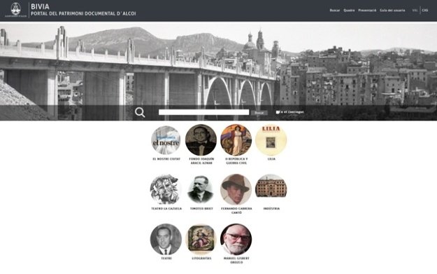 Portada de la web Bivia en la actualidad